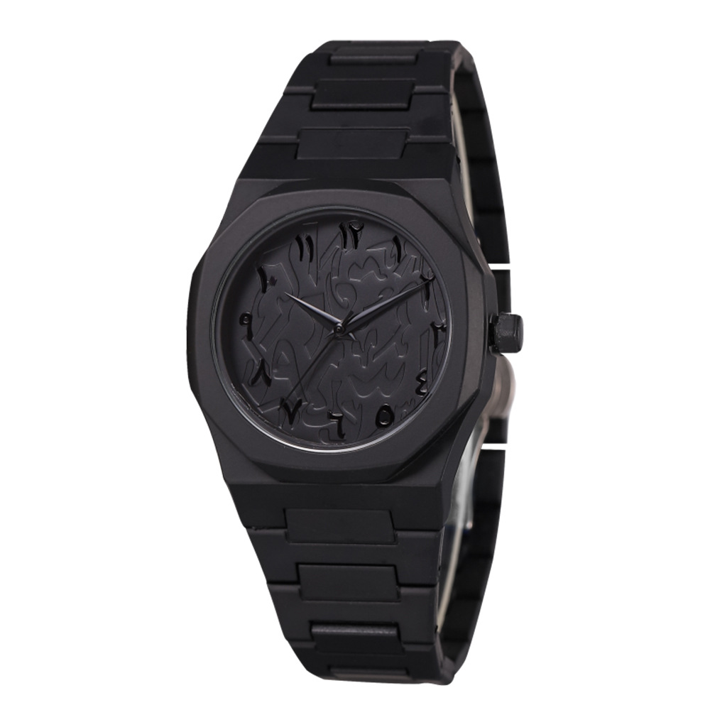 Black shell, black plate, black characters, concave and convex surface