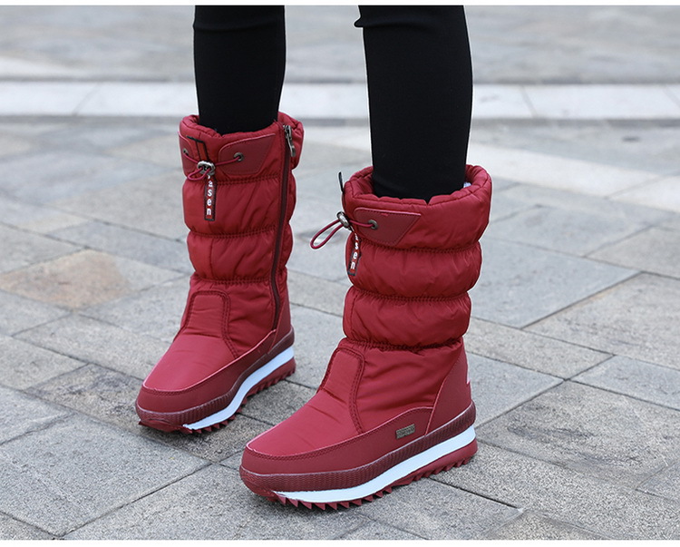 Kid's Women's Casual Solid Color Round Toe Snow Boots display picture 12