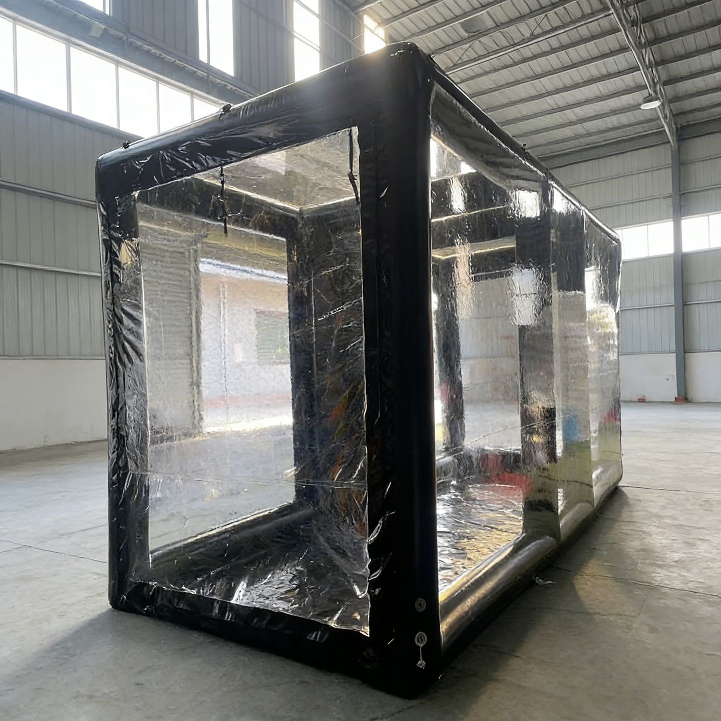 Carpa de estacionamiento inflable al aire libre tipo garaje móvil cubierta de automóviles de exhibición móvil tipo conveniente tienda de aire cerrada a prueba de polvo