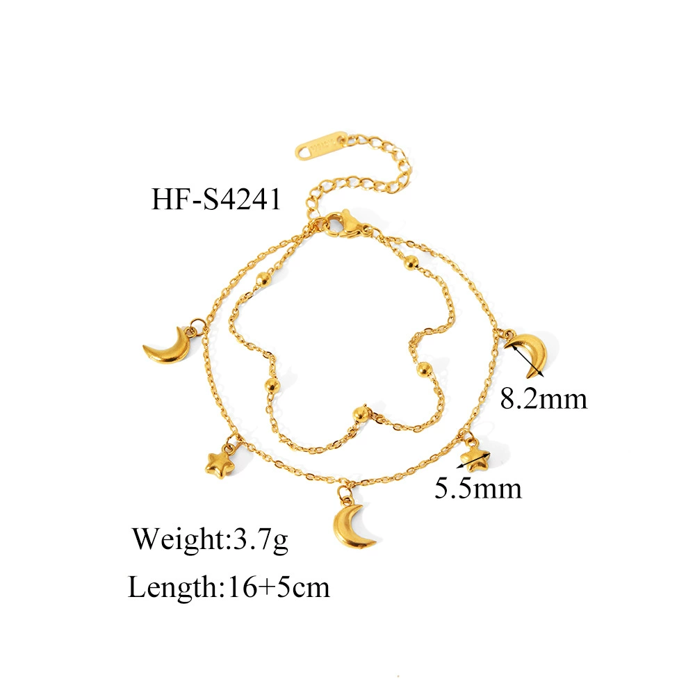 Ф fashionable pendant stainless steel, bracelet with tassels, European style, 18 carat white gold