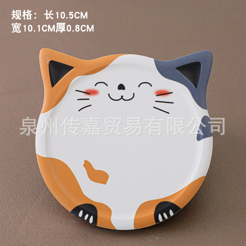 Cerámica posavasos gato creativo montaña corcho absorbente montaña lindo mascota de dibujos animados creativo regalo logotipo personalizado impresión