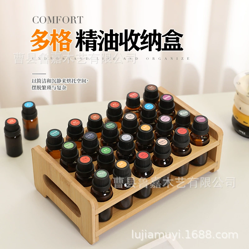 В наличии бамбуковая подставка для эфирных масел doTERRA на 24 отверстия, настольный органайзер, подставка для лака для ногтей, прямые продажи с фабрики