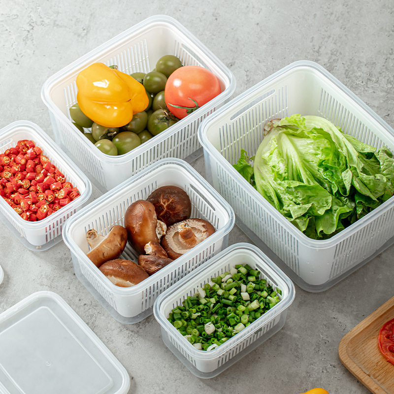 Caja de almacenamiento de refrigerador, cocina casera, preparación de alimentos, caja de conservación de alimentos de grado alimenticio, caja de conservación de alimentos congelados de frutas, verduras y huevos