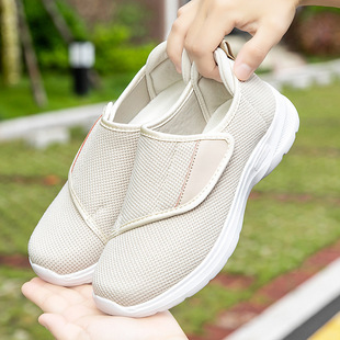 Velcro shoes for the elderly feet wide instep men's and women's autumn sneaker middle-aged and elderly soft bottom walking shoes cross-border plus size