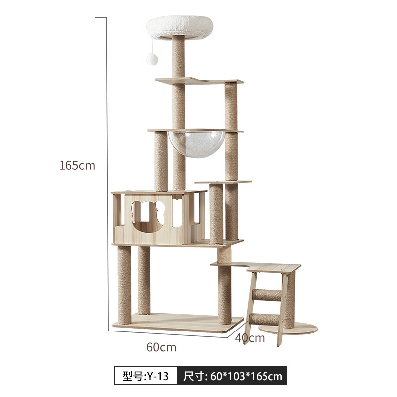 Dr bambú color madera gatos grandes gatos árboles gatos nido gatos agarrar tablero de cabina gato salto gatos torre gatos juguetes al por mayor