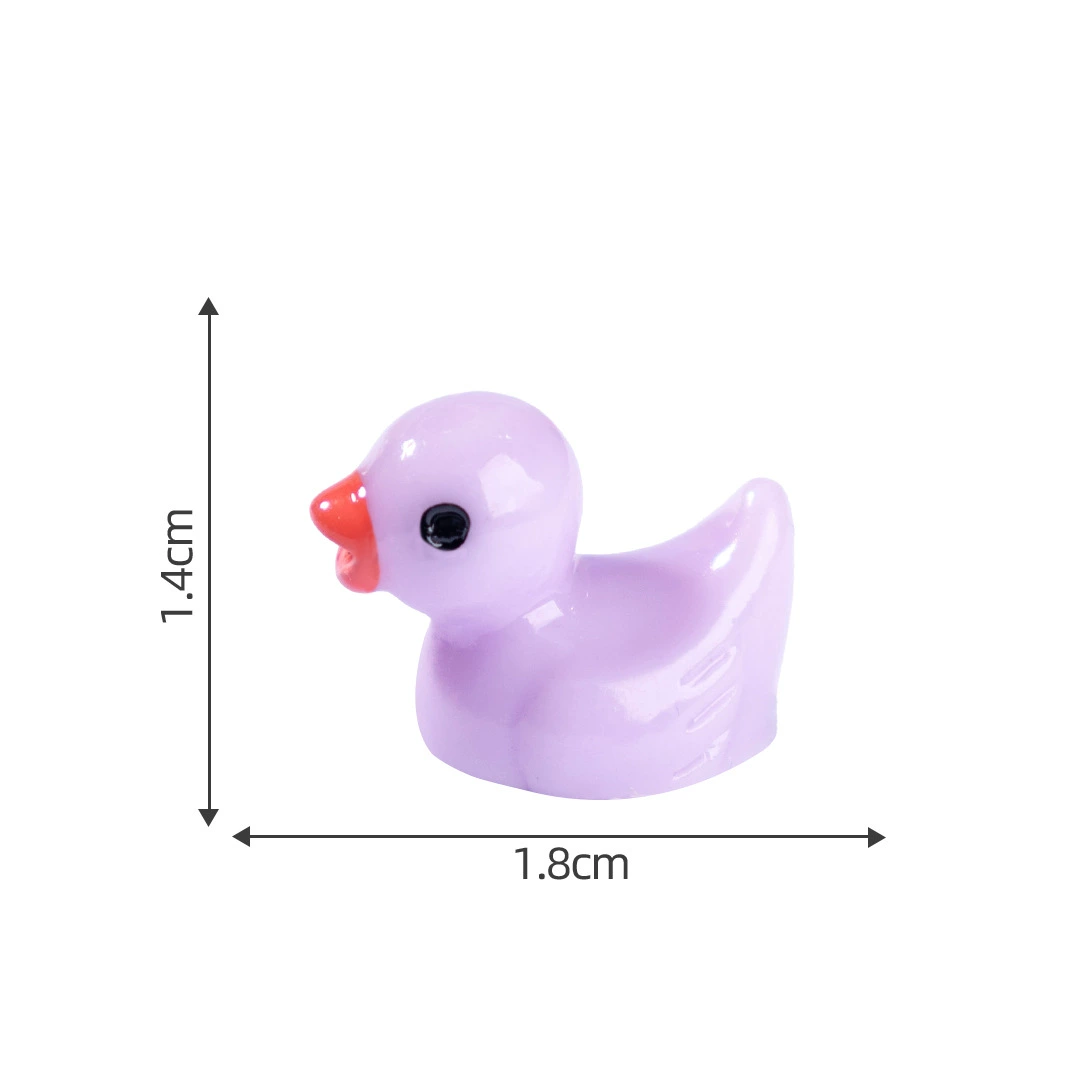 Pendant (B.Duck) mini duck minifigure, glossy resin, assorted colors, 1.8×1.2×1.6 cm