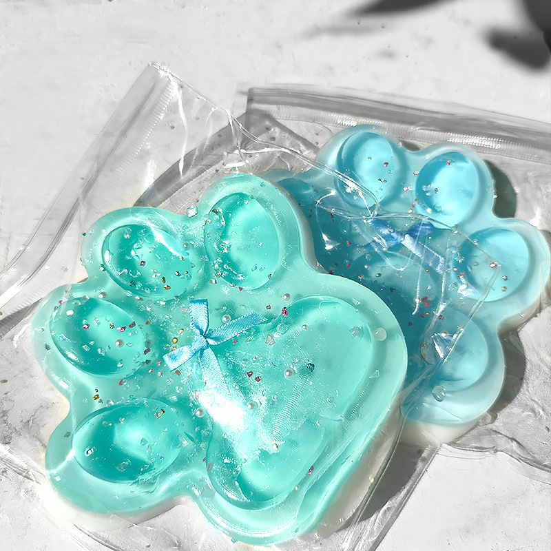 Pata de gato de sal marina Pellizca Le Xiaohongshu El mismo estilo Artezo de descompresión de barro Juguete de garra de gato Garra de gato de cristal Pellizca