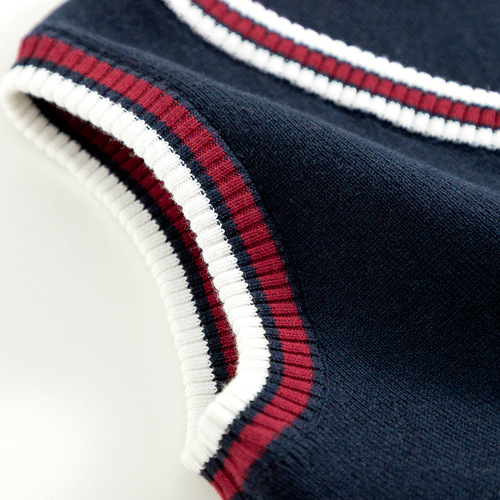 Choose size spring and autumn children's clothing woolen vest boys knitted vest sweater primary school girl kindergarten student uniform