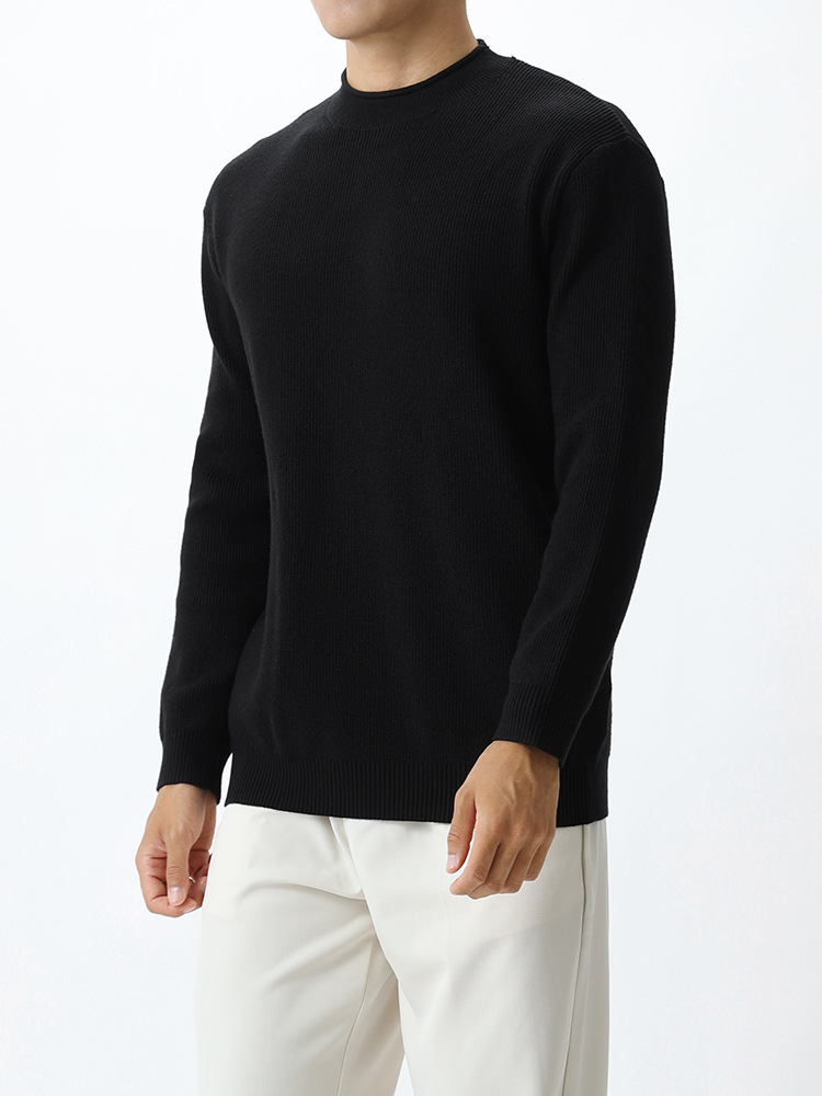 Vento perezoso hombre nuevo suéter de punto de cuello redondo hombre explosión casual versátil manga larga abrigo camiseta camiseta superior
