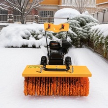 手启动扫雪机 电启动推雪机 路面扫雪车价格 手扶式清扫机图片