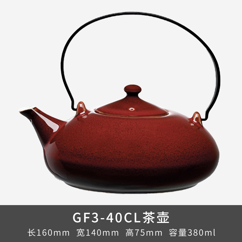 LZ Luxang cerámica horno de platos rojos coloridos horno de cubiertos de lujo ligero ensalada de frutas americana platos de platos para el hogar