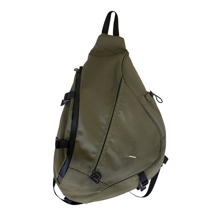 Workwear crossbody bag, men's trendy nylon sportswear casual bag, solid color single-shoulder bag for students, men's functional crossbody backpack undefined