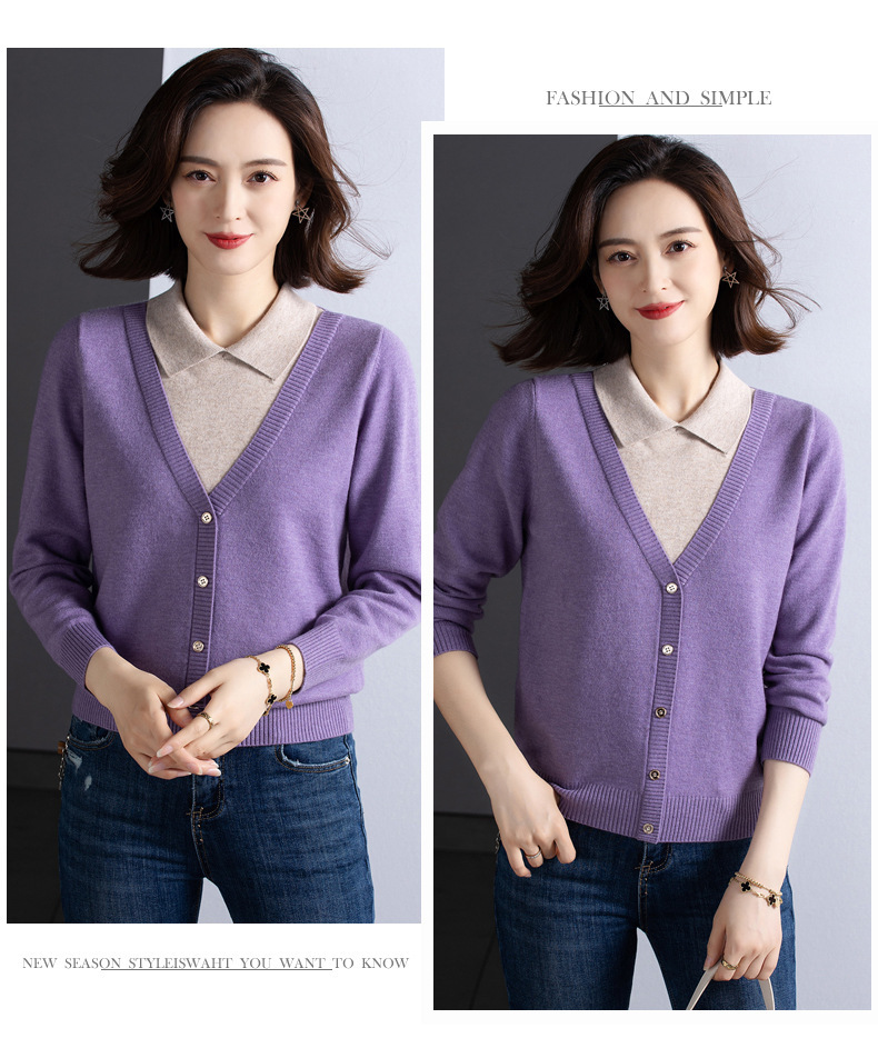 E6087 1040K ÁO LEN NỮ TAIRYA ÁO LEN CẢ BỘ 2 MÓN MÙA XUÂN THU ĐÔNG KÍN CỔ TRÔNG TRẺ HƠN TUỔI THỜI TRANG NỮ G03 SẢN PHẨM MỚI