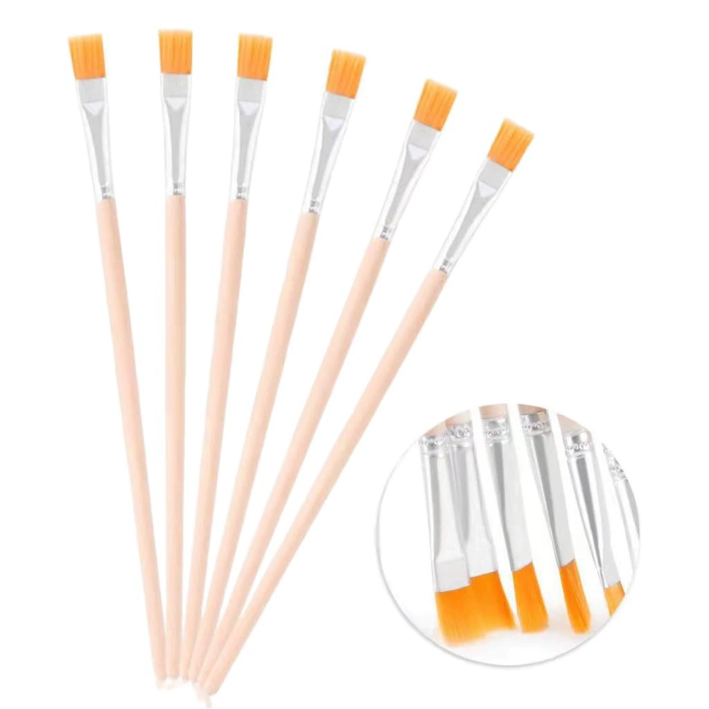 Бревенчатый стержень нейлоновые волосы кисть с плоской головкой цифровая масляная кисть сумка Детская DIY гипсовый цвет рисунок Трассировка ручка