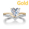 Accessory, zirconium heart shaped, wedding ring, European style, suitable for import, wish, simple and elegant design