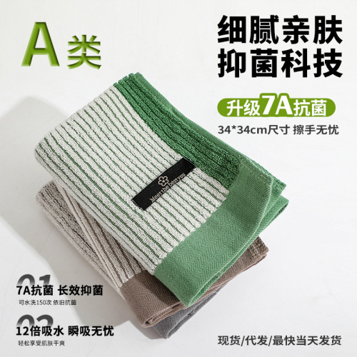 Wholesale 7A antibacterial pure cotton square scarf Class A, thick home use cute cartoon color-woven jacquard small square scarf 100% cotton wholesale