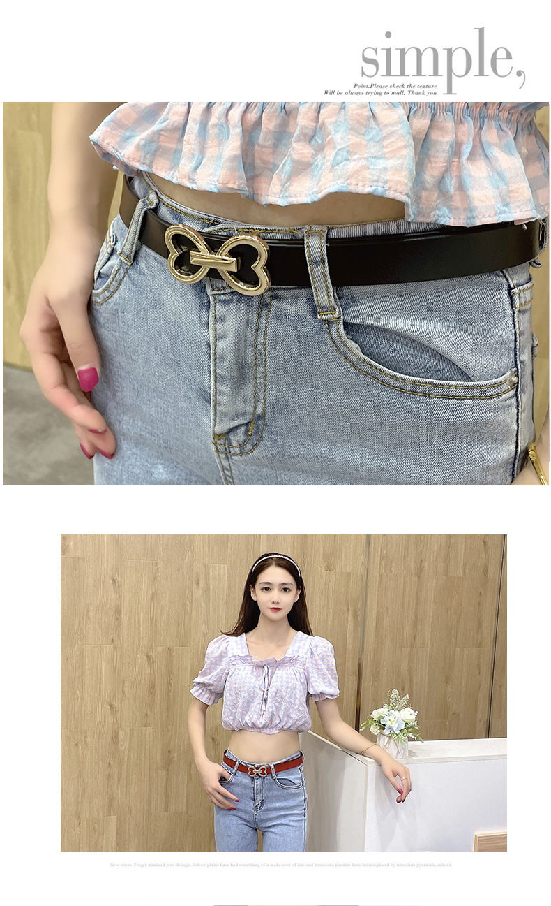 Heart-Shaped Leather Belt 3