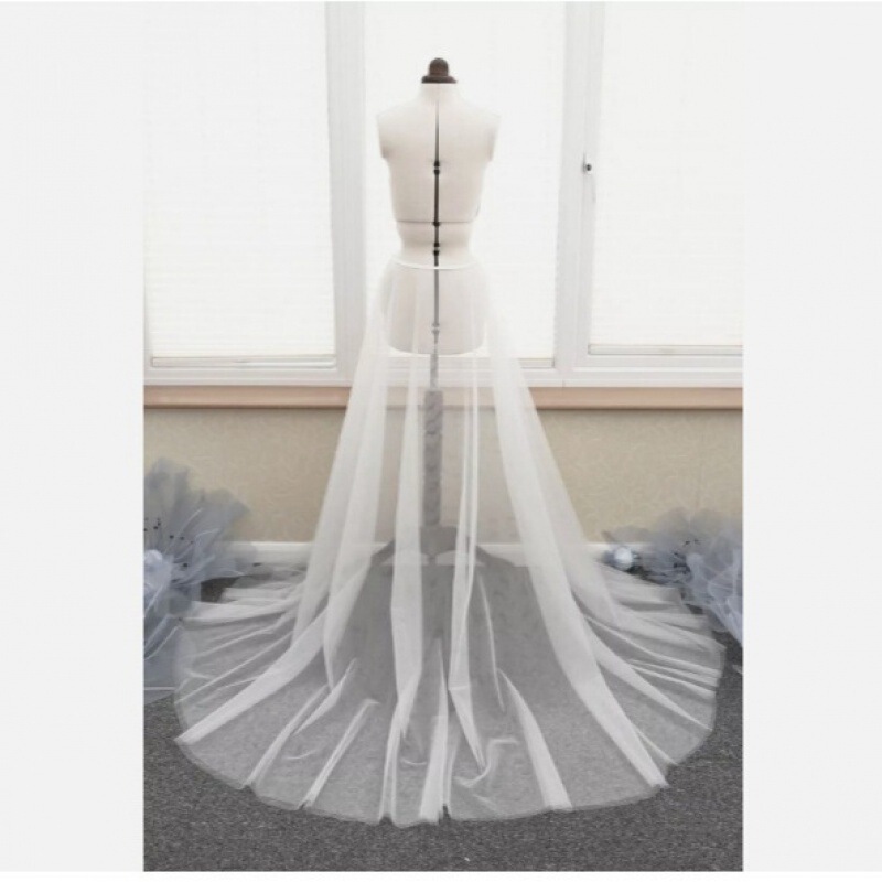 Long Mop Bride Double-Layer Mesh Skirt Lace-Up Thin Matching Dress Long Dress Prom Accessories Plain Yarn for Women