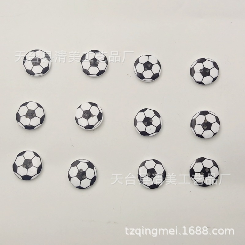 Bola colorida 20mm fondo blanco impreso botón esférico botón de madera múltiples botones esféricos 50 un paquete