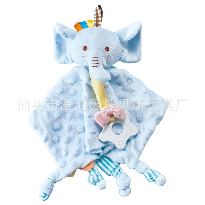 코끼리 아기 진정 수건/블루/빨/opp 가방