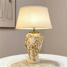 轻奢珐琅彩陶瓷台灯中式高端奢华创意温馨客厅婚房台灯