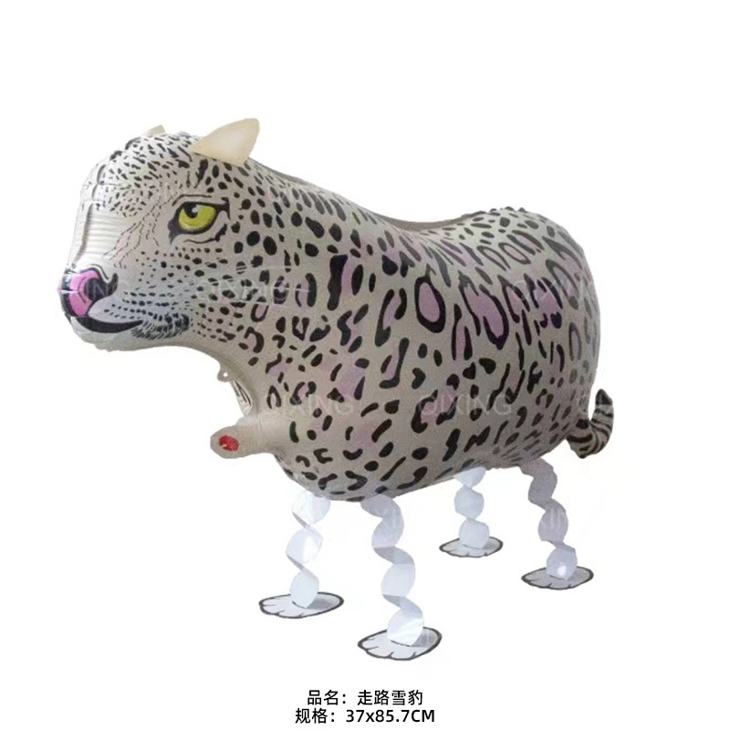 Transfronterizo mascotas caminando globo fiesta de cumpleaños arreglo de película de aluminio globo caminando globo de papel de aluminio