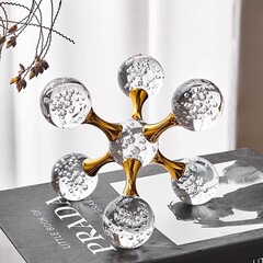 創意水晶の幾何学の分子のボールの装飾品の置物のシンプルな客間の玄関のテレビの棚の事務室の本棚の置物