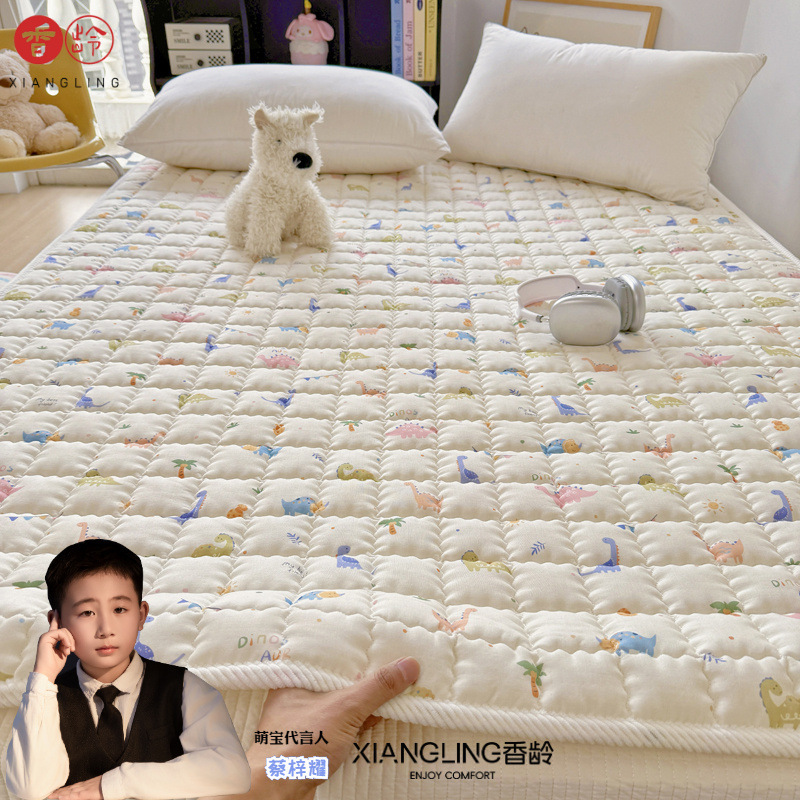 Cotton Mattress Spring Thickened Quilted Bed Sheet Machine Washable Mattress Mat Thin Cushion Tatami Protective Mat