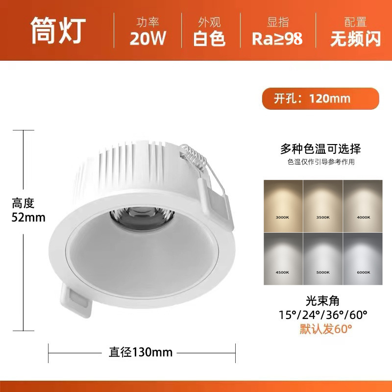 衣料品店ダウンライト98高発色5000Kストロボなし25w30w12穴4500K店舗业务用照明ダウンライト|undefined
