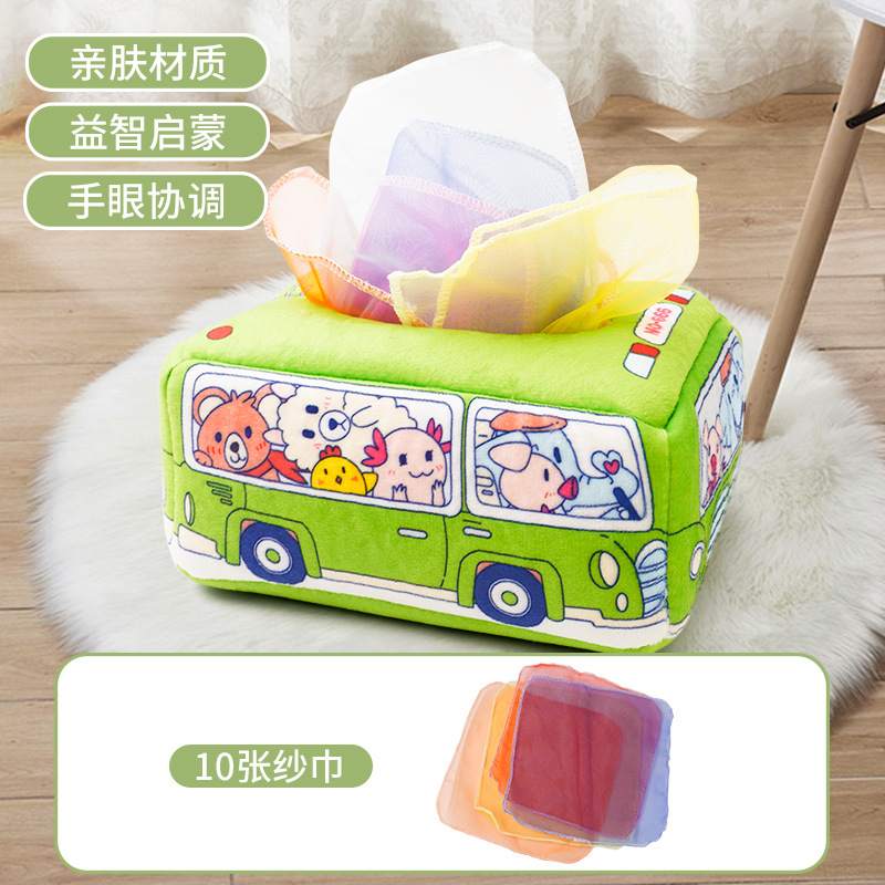 Bebé transfronterizo tejido desgarrable caja de tejido dibujo juguete Montessori bebé dedo ejercicio Educación Temprana calmante juguete