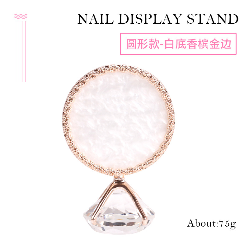 Nuevo Marco de exhibición creativo en forma de corazón borde dorado Cross-border exclusivo diamante Fondo manicura acabado soporte de exhibición pendientes soporte de exhibición