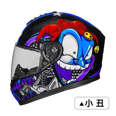 Motosiklet kaskı (dəbilqə) — Electric Safety Helmets, Gray, 3C Certified - purple-clown-with-clear-lenses-m