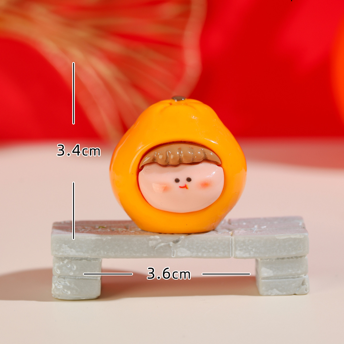 단색 과일 리스-오렌지