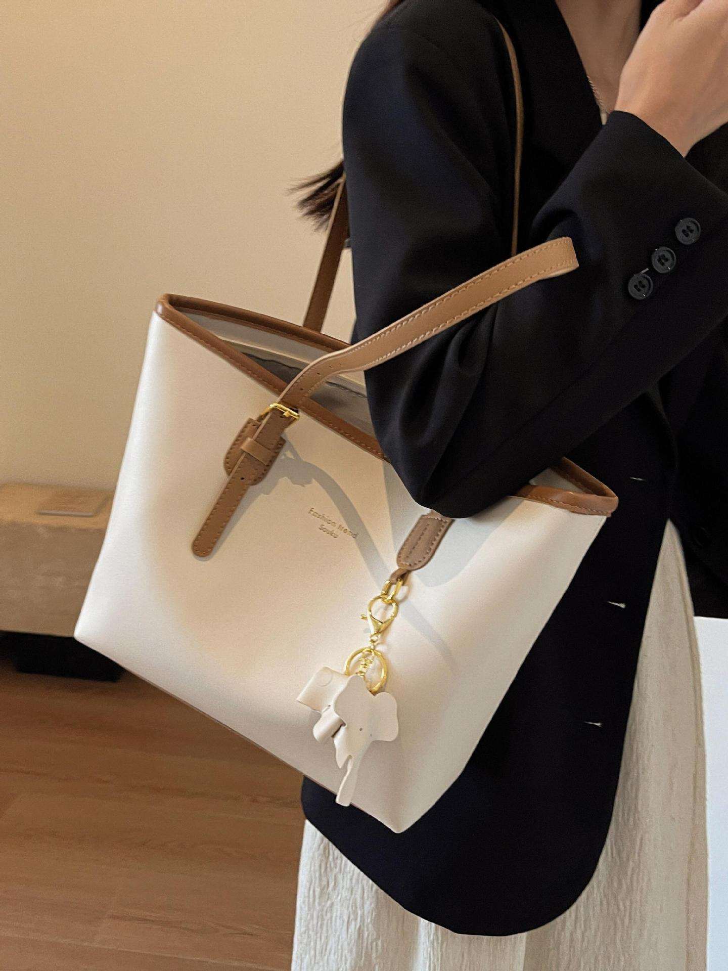 Trending Cross-Border Large Capacity Tote Bag For Women 2025 New Arrival Work Commuter Shoulder Bag Versatile Casual Trendy Underarm Bag - Thumbnail 3