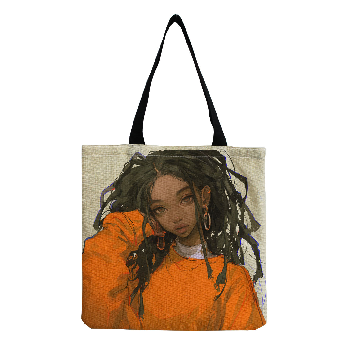 2024 nuevos productos de moda chica de cuero negro impresión bolso de hombro bolso de mano de moda clásico de impresión de mujer bolso de mano de mujer