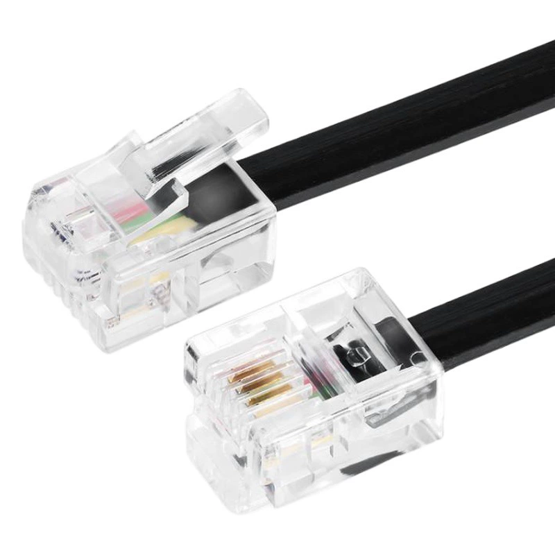 Производитель поставляет 20251 4-жильную телефонную линию 28AWG, бескислородный медный плоский телефонный кабель 0,3-50 м