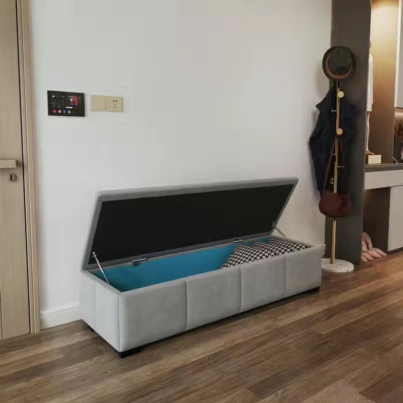 Fábrica directa de vestuario cambiador de zapatos taburete cama frente al banco de descanso italiano cama de dormitorio almacenamiento taburete cola de cama