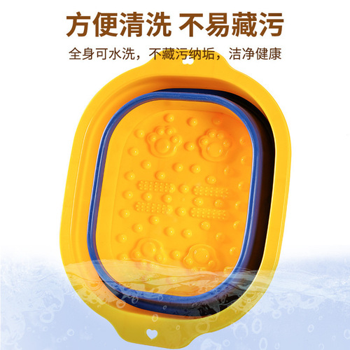 New folding foot bath bucket portable foot bath bucket household massage type plastic foot bath wholesale