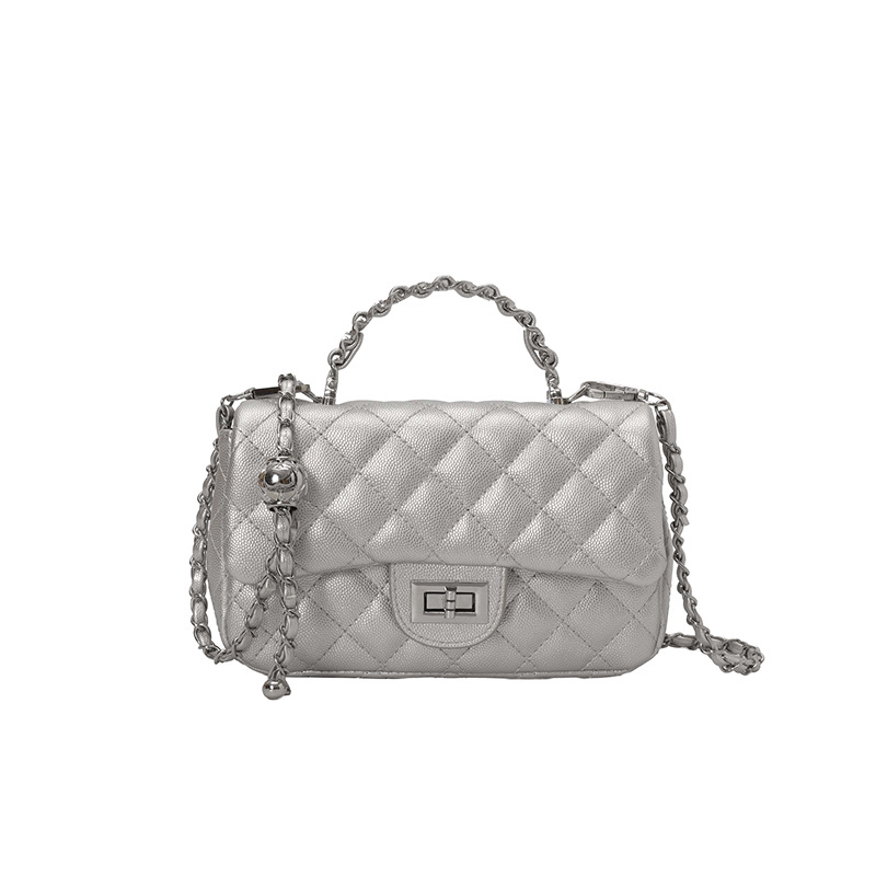 Moda de cadena de diamante bolso de mano para mujeres 2026 nuevo estilo transfronterizo de alta humedad de moda lujosa bolsa de mochila