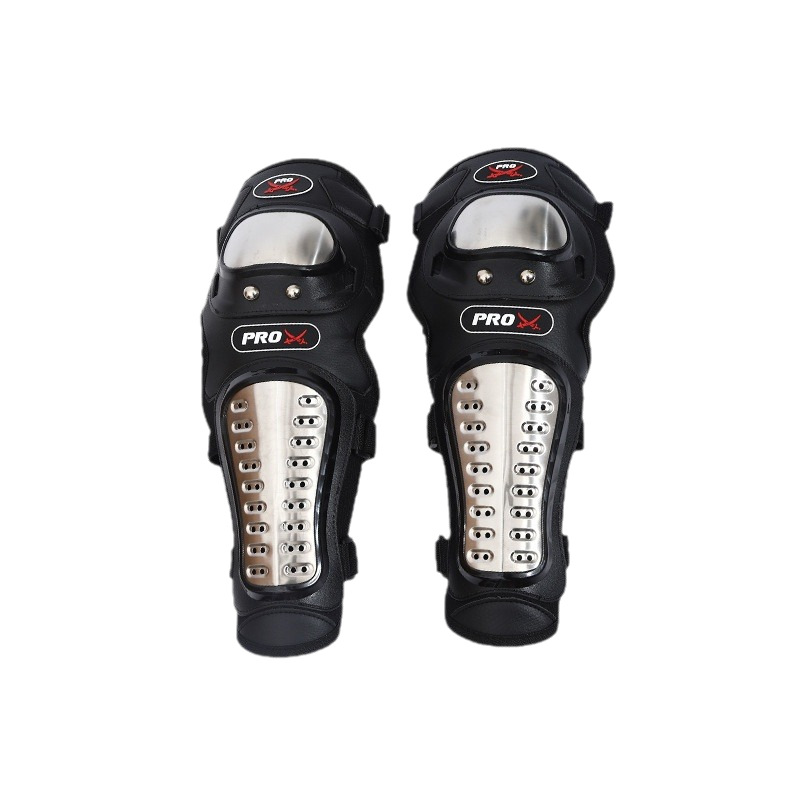 Motocicleta de acero inoxidable montar equipo de protección rodillera codo almohadilla de cuatro piezas fuera de la carretera suministros de equitación resistentes a caídas equipo de protección