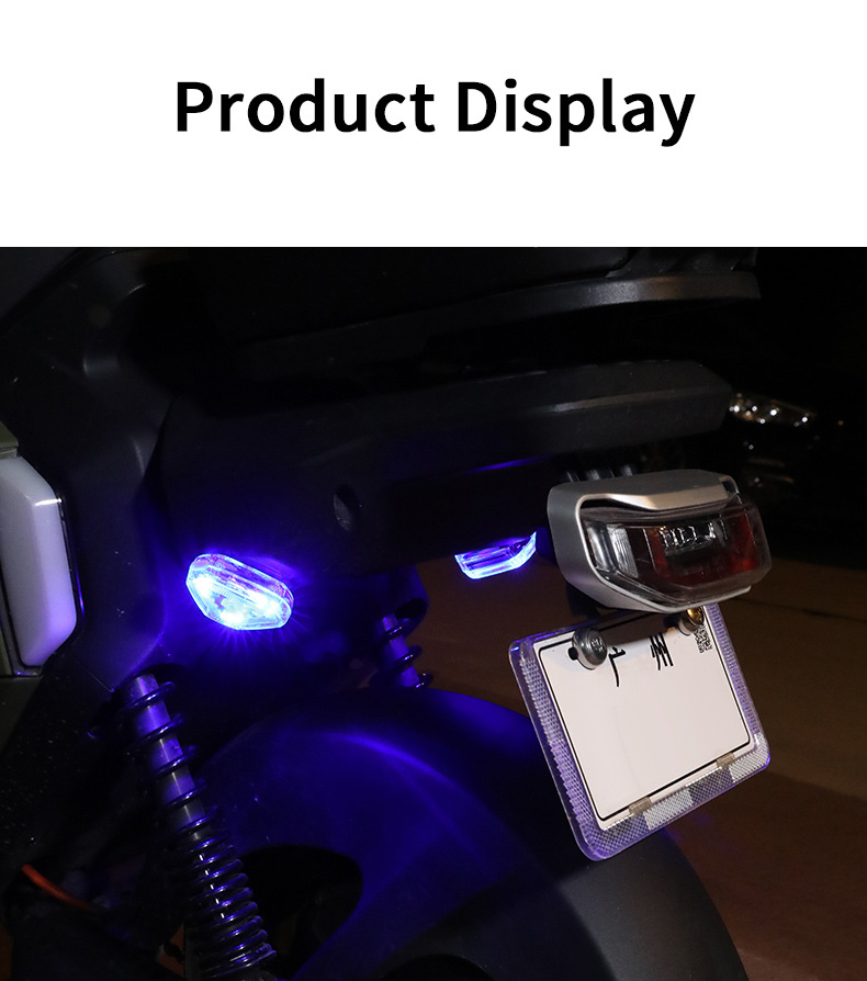 Motorcycle Navigation Light Strobe Light Modified Triangle Solar Light Universal Strobe Motorcycle Electric Non-Wired Car