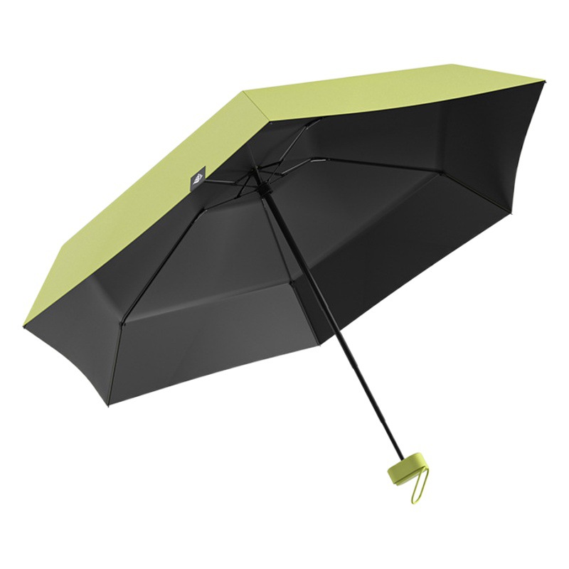 Anillo hebilla plegable paraguas bolsa paraguas negro pegamento pequeño portátil protección UV protección solar 50% de descuento paraguas negro pequeño paraguas sol