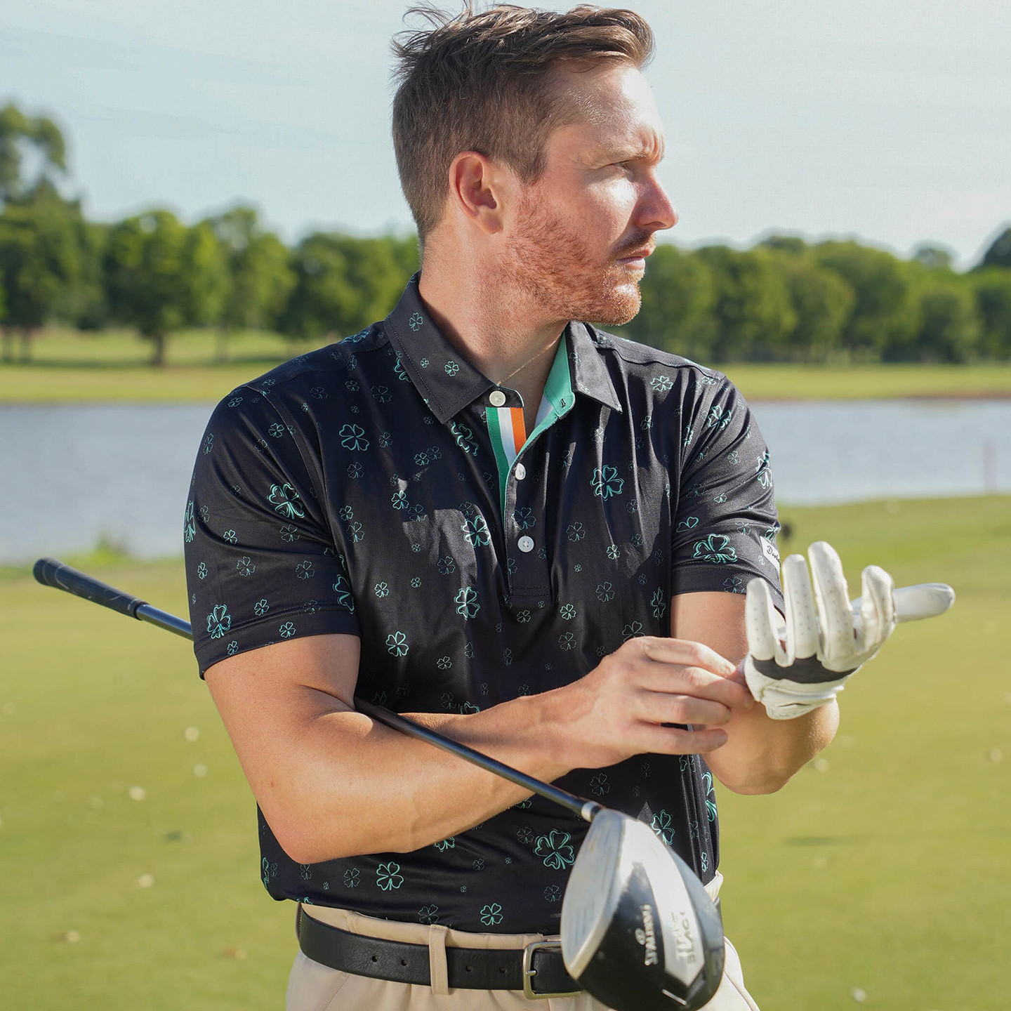 Customized Amazon Cross-Border European and American Men's Polo Shirts Short-Sleeved Deodorant Hawaiian Quick-Drying Golf Shirts Men's Slim Fit