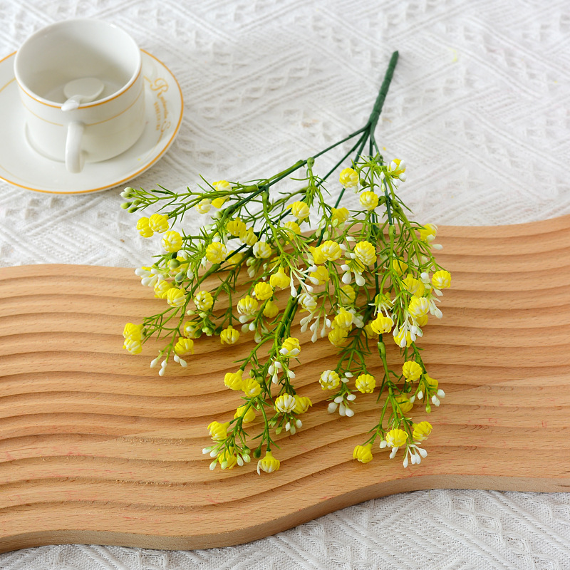 Flor artificial estrellada corazón plástico ramo boda decoración del hotel Planta artificial flor artificial brote flor artificial