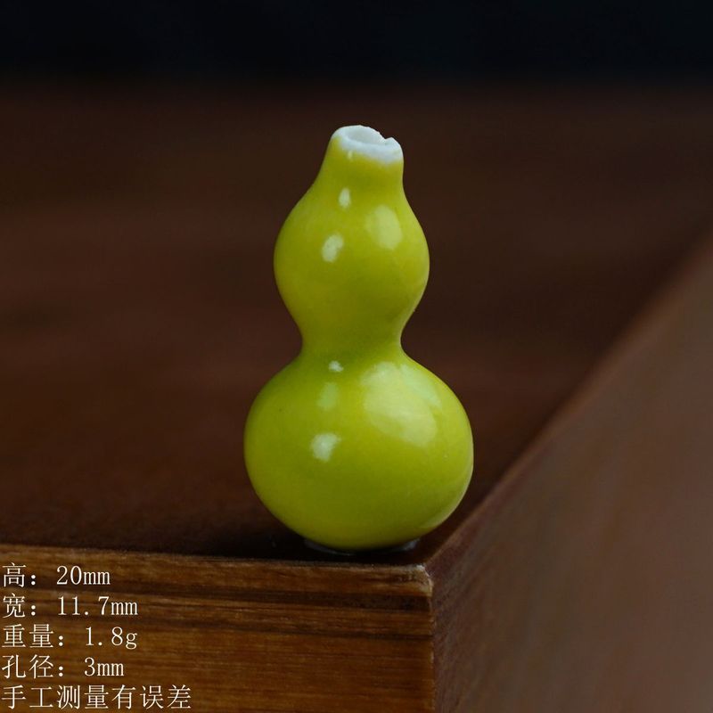景德镇高温陶瓷多彩寓意小葫芦饰品配件创意手工diy配饰厂家直销|undefined