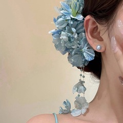 ベゴニアの花のクリップ、美しいピンクの花のタッセルのヘアピン、女性の夏休みの写真撮影の雰囲気のヘアアクセサリー