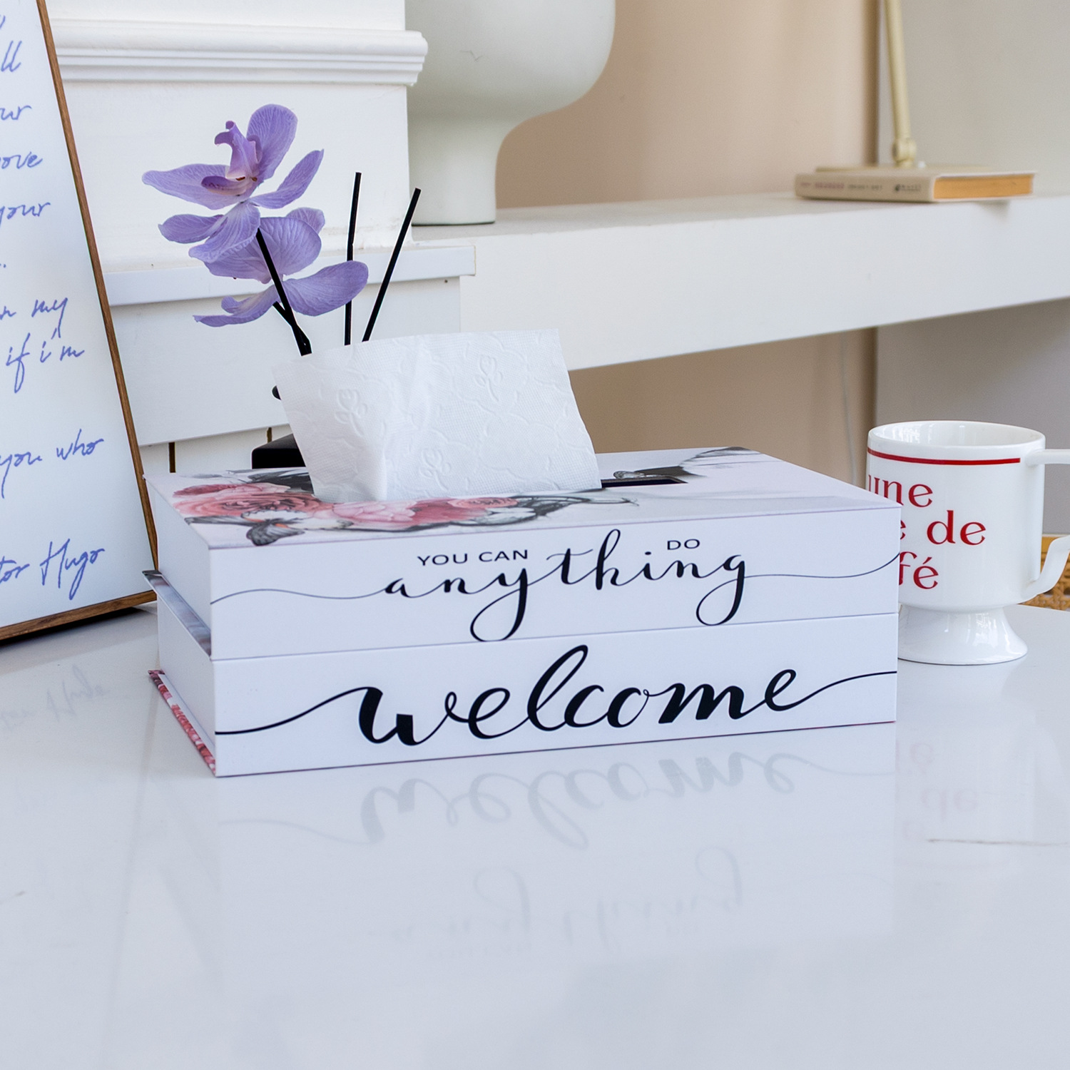 Decoración simple creativa de lujo caja de servillas de libros falsos sala de estar del dormitorio mesa de té decoración de escritorio caja de servillas