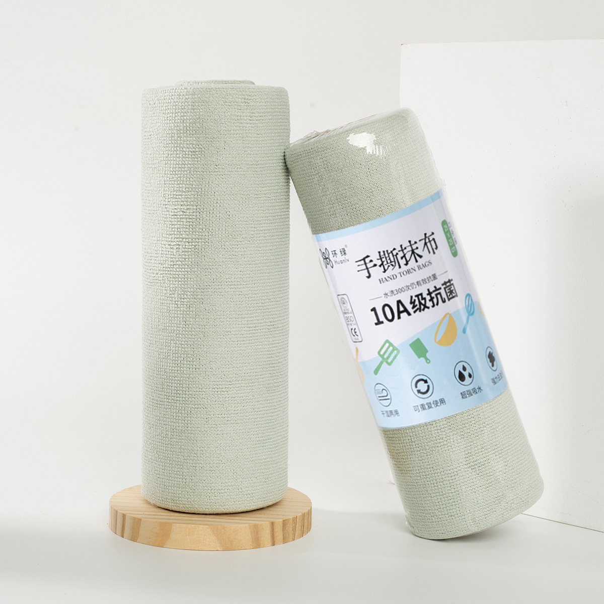 Paño de limpieza desechable de microfibra antibacteriana 10A para cocina, paño de limpieza desechable fácil de rasgar