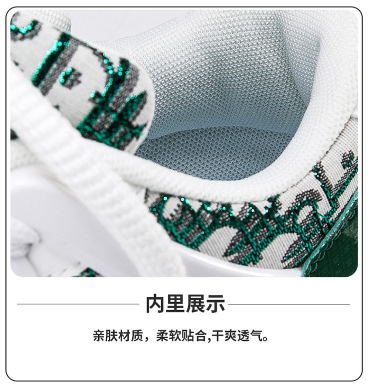 Giày sneaker unisex cổ thấp đế dày phối màu, thân lưới thoáng khí, form rộng dễ mang — Trắng, đen chi tiết 8