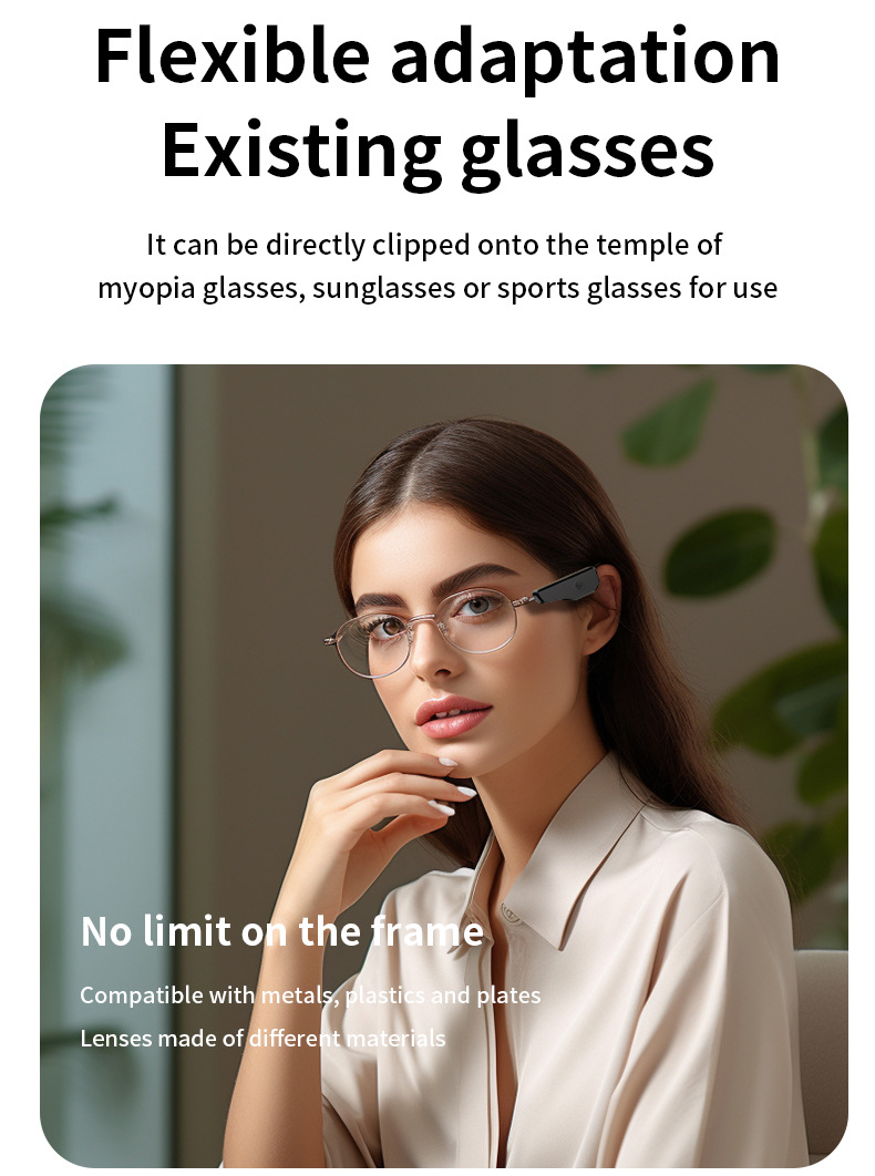 Bluetooth Smart Glasses Adapter With Touch Control And Long Battery_voghion.com